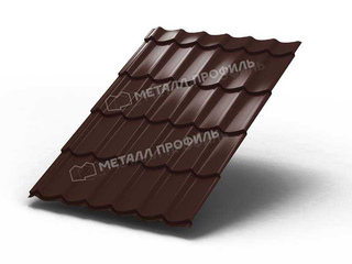 Металлочерепица Металл-Профиль Ламонтерра XL 0,5 PURMAN® RR 32 Темно-коричневый